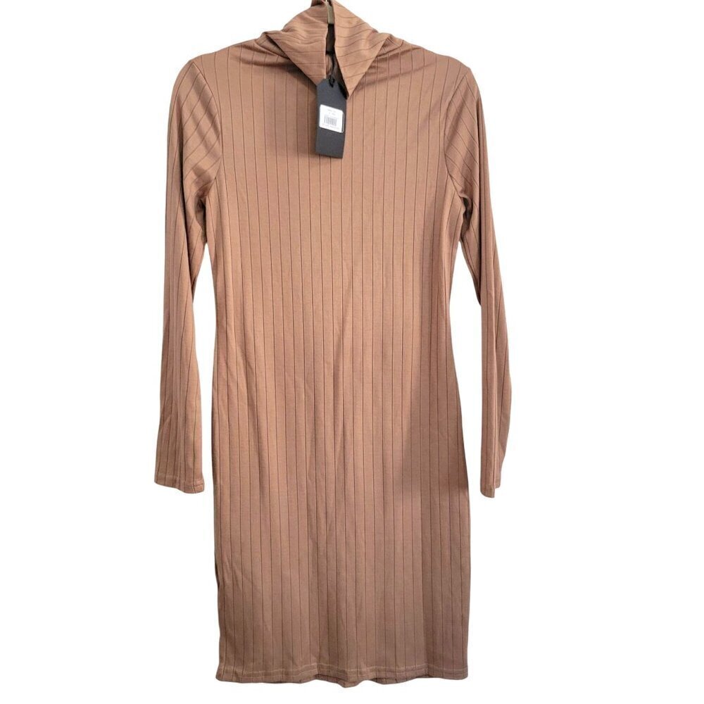 NWT Camel turtle neck knit dress Women Size S